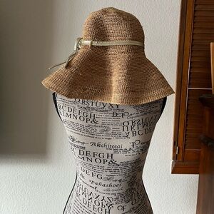 Calypso St. Barth Tan Sun Hat with Ribbon
